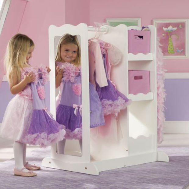 Dress up center with storage