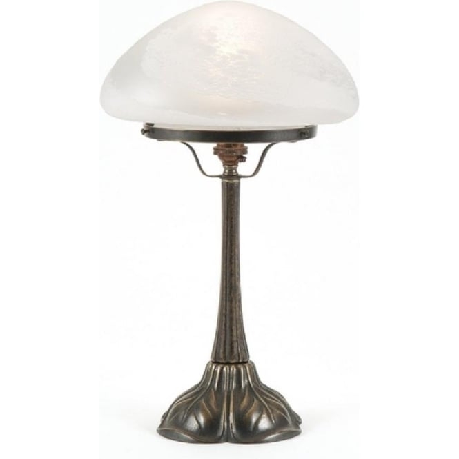 Flossie table lamp white mushroom alabaster shade