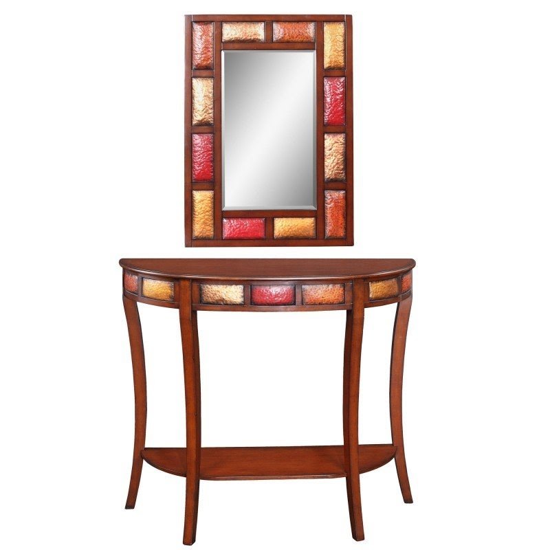 Foyer table with mirror