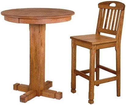 Mission oak pub table 2