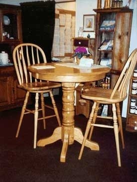 Oak bar tables
