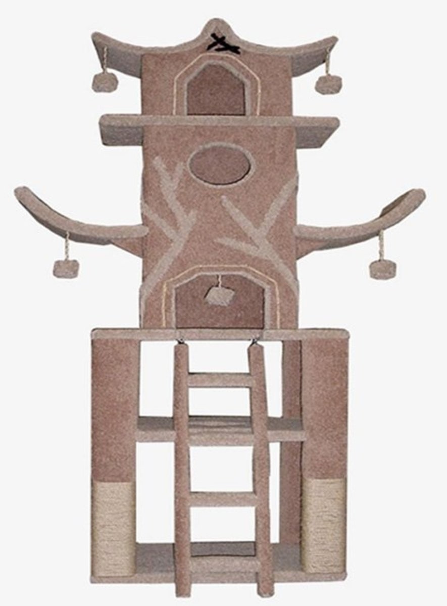 Cat tree made of solid wood the best cat furniture