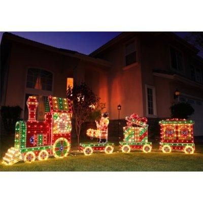 Outdoor christmas train decoration 1