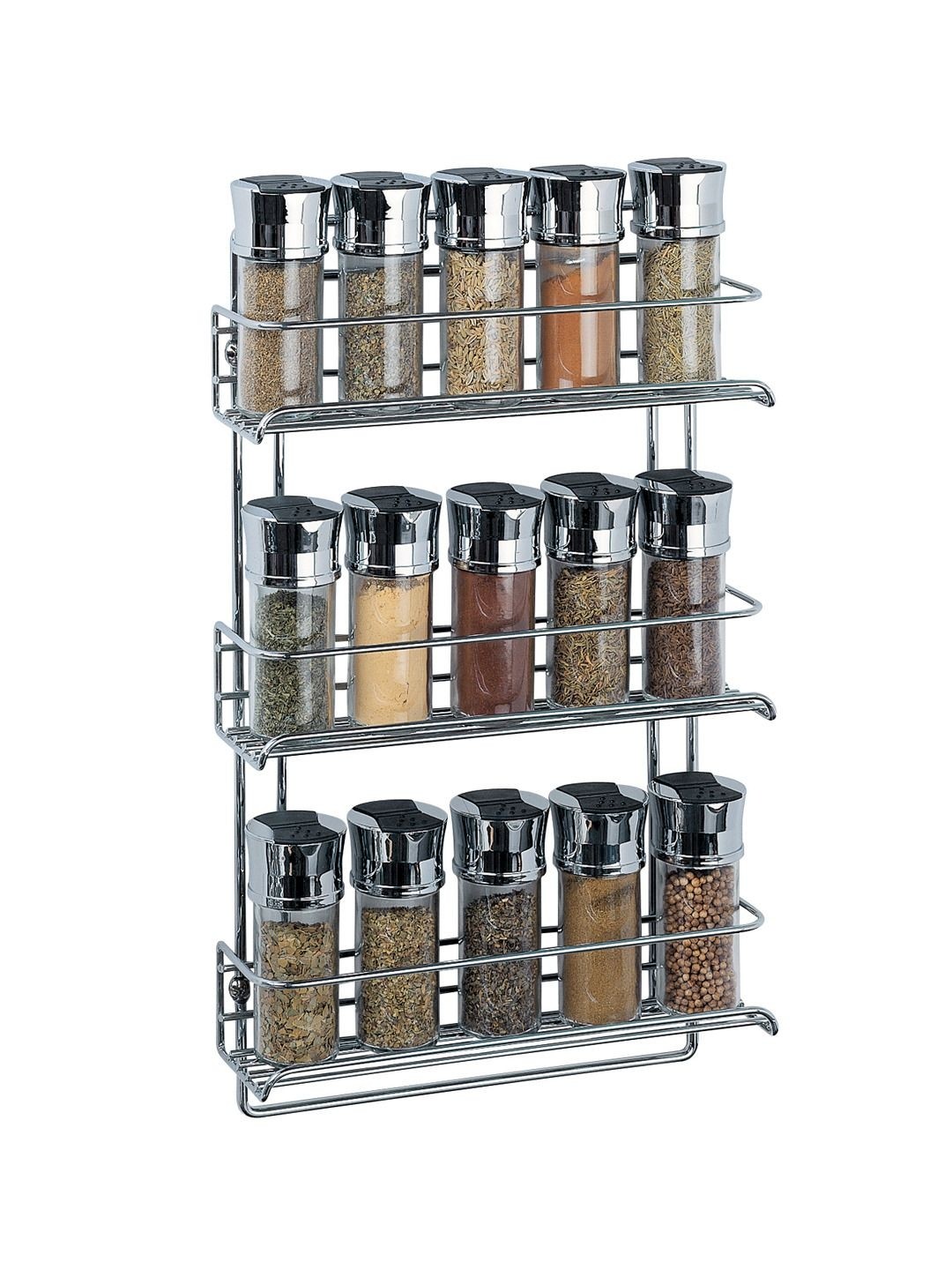 Details about unique spice rack jars food glass bottles organizer