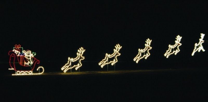 Here home products 75 animated santas sleigh with reindeer