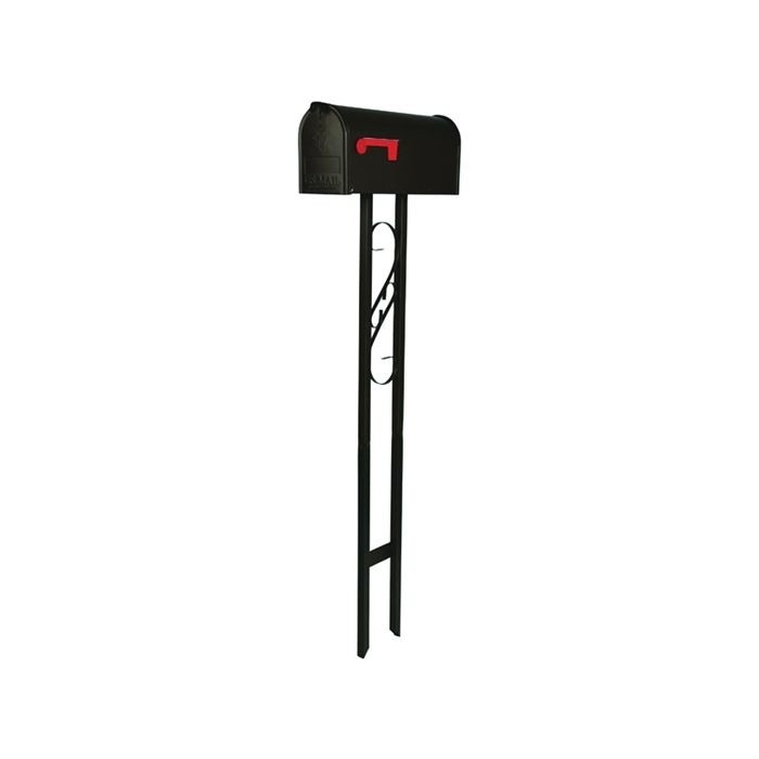 Mailbox box post combo black