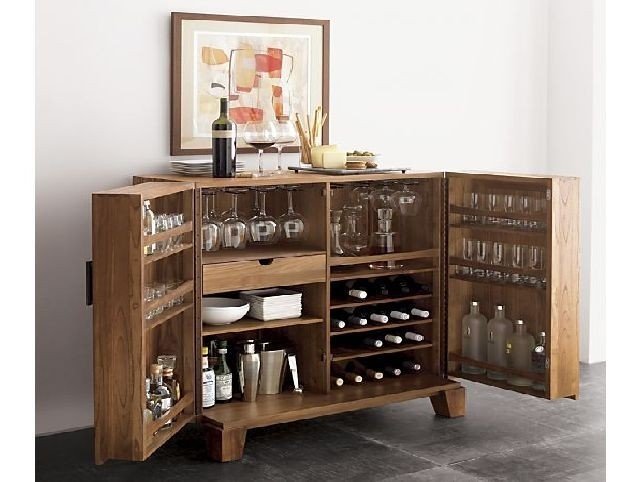 Locking bar liquor storage cabinet 1