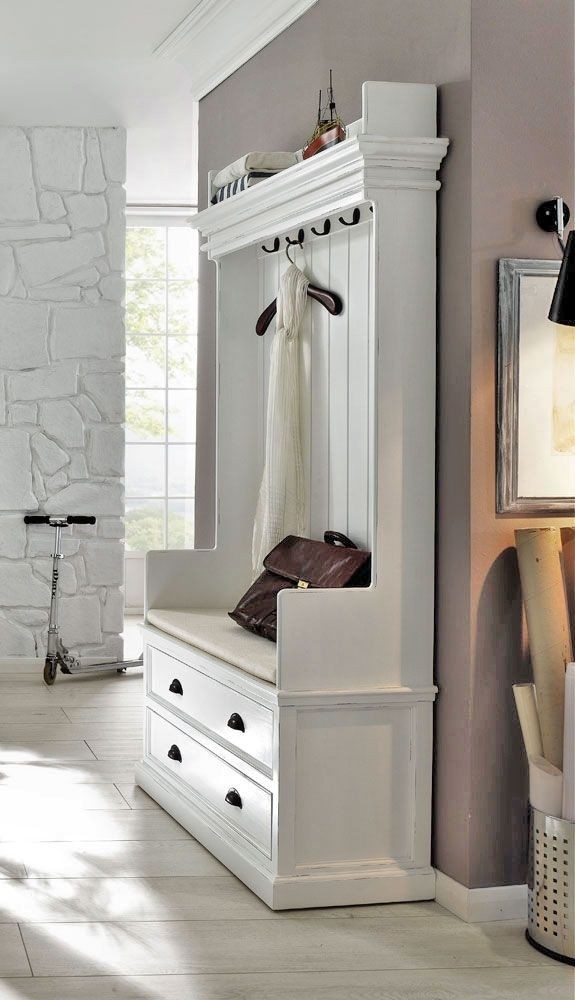 Storage for shoes in hallway
