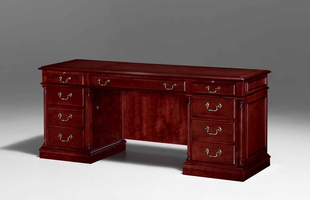Executive credenza desk for home office