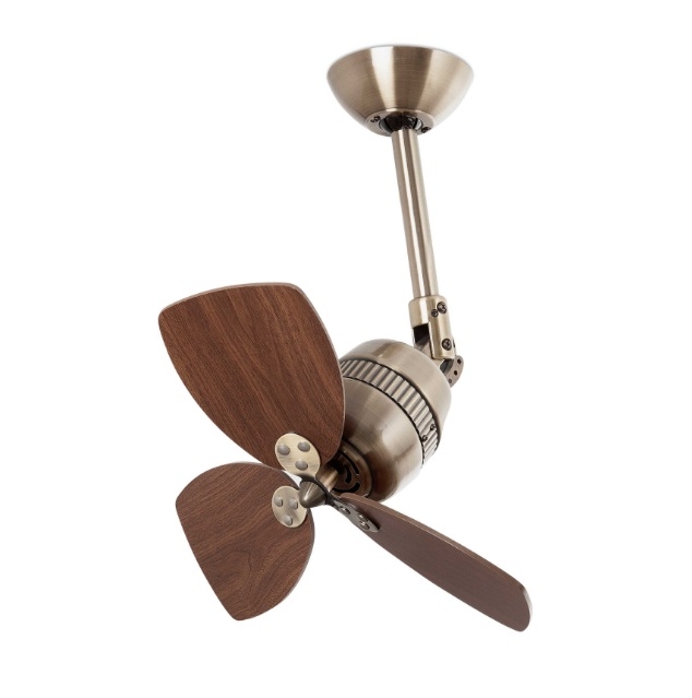 Fans without light retro style fan in antique gold wall
