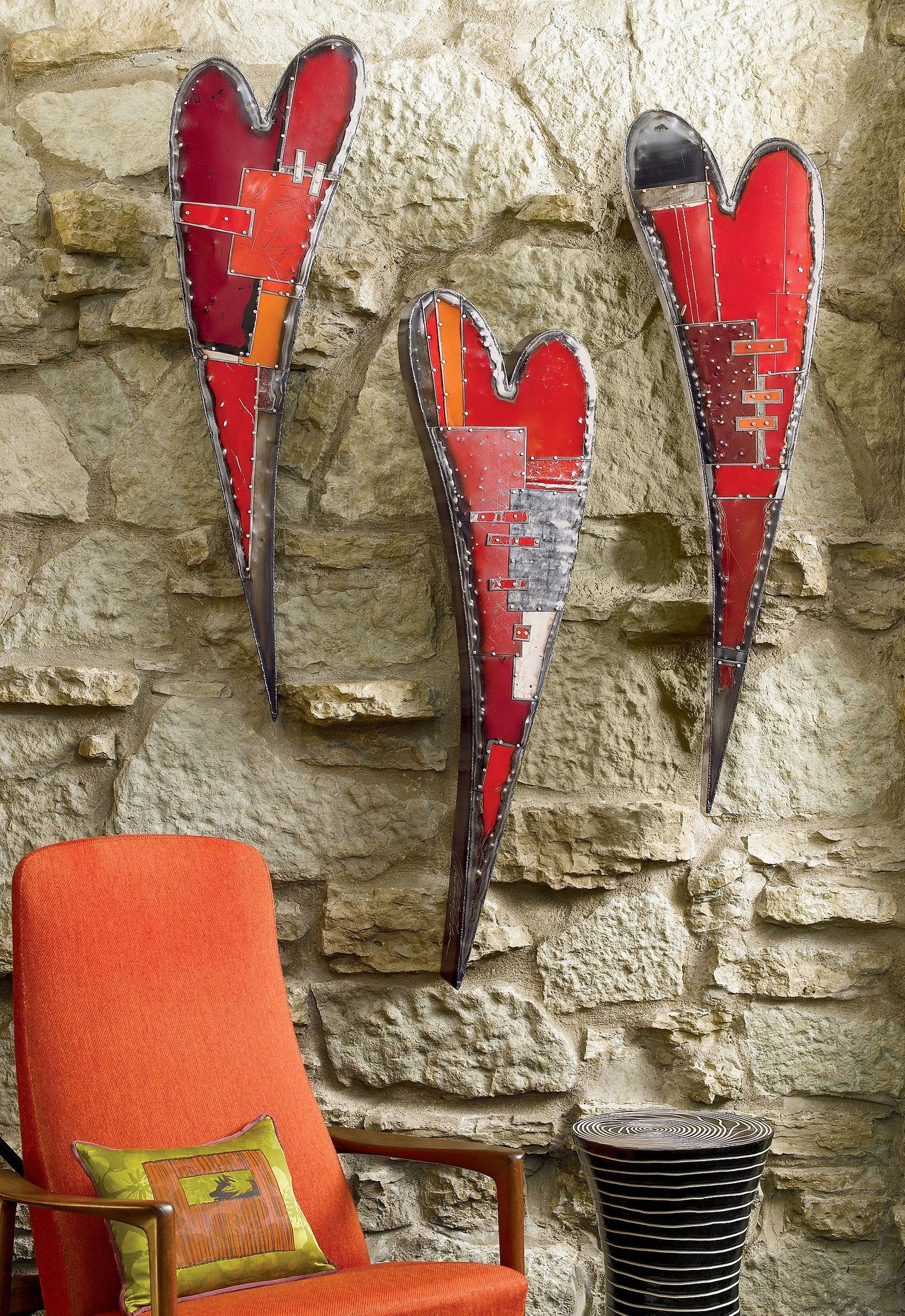 Metal heart wall art 16