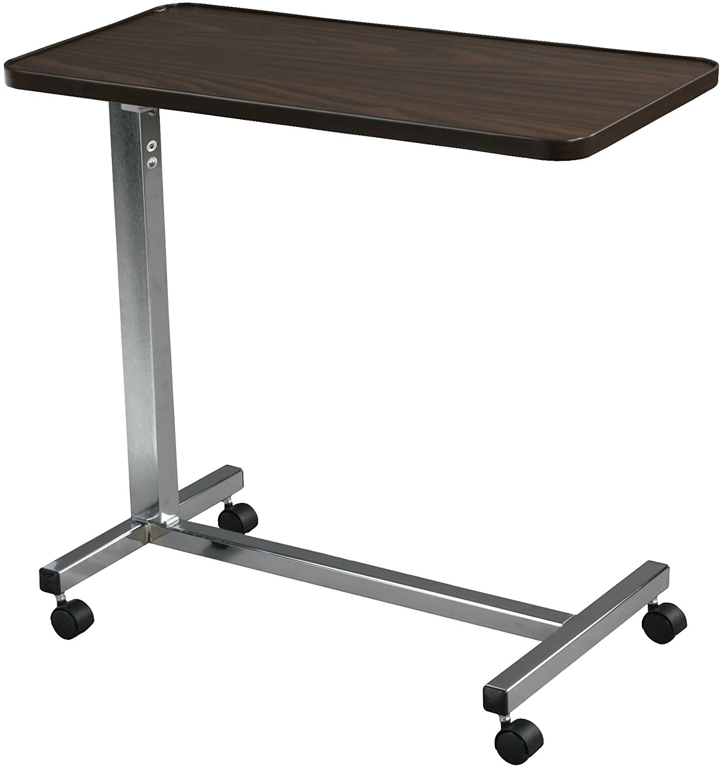 Overbed table laptop tray tv dinner with wheels new