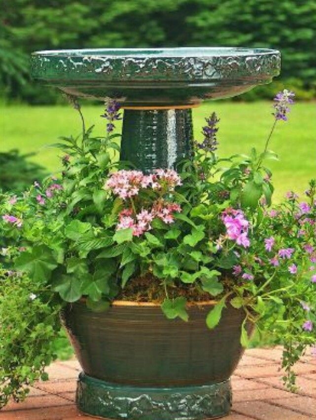 Click to enlarge image s unique pedestal bird bath and