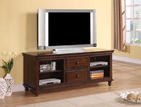 Entertaining entertainment center tv stand dark cherry