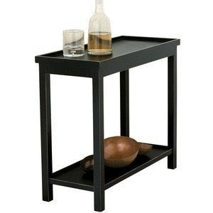 Furniture tables accent tables oka narrow jet side table rubbed