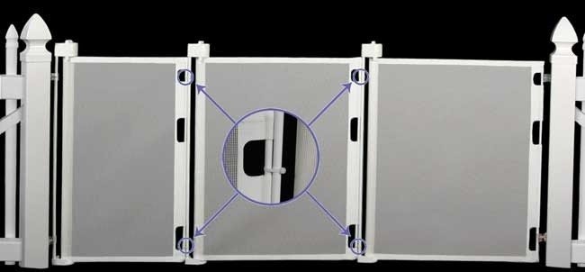 Indoor outdoor retractable safety gate for kids pets
