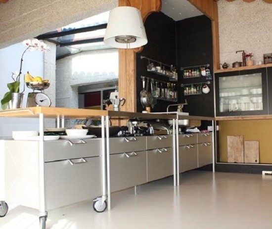 Kitchen cabinets on wheels
