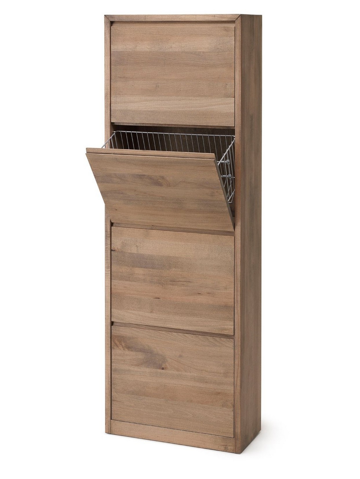 Shallow shoe rack