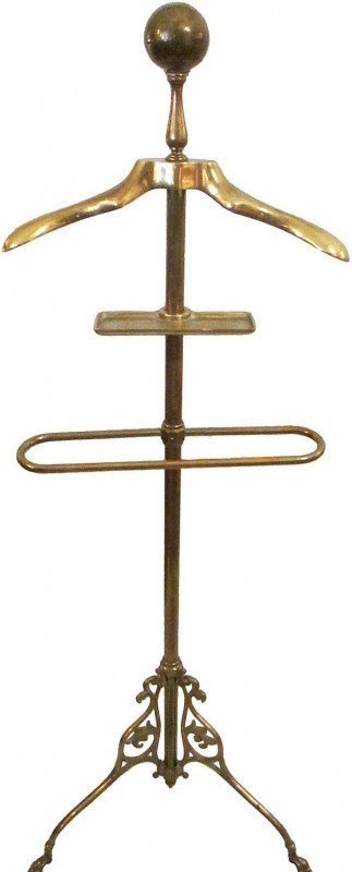 Vintage 1910 1950 solid brass dress valet 499