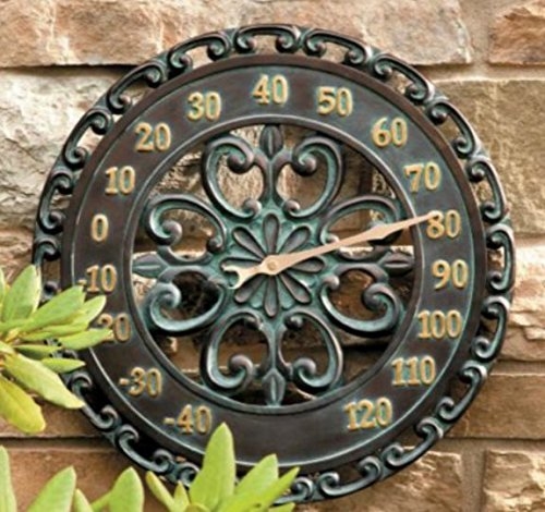14 copper verdigris outdoor thermometer contemporary outdoor decor