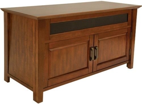 Bello wavs 326 wood audio video cabinet rich caramel brown