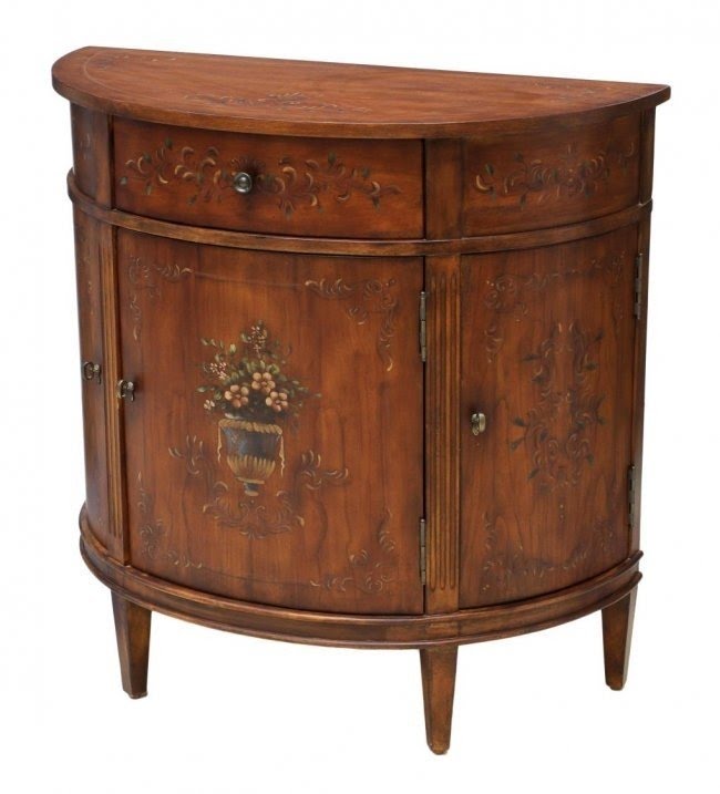 Ethan allen demilune console cabinet