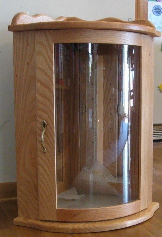 Hanging corner wall curio cabinet 1
