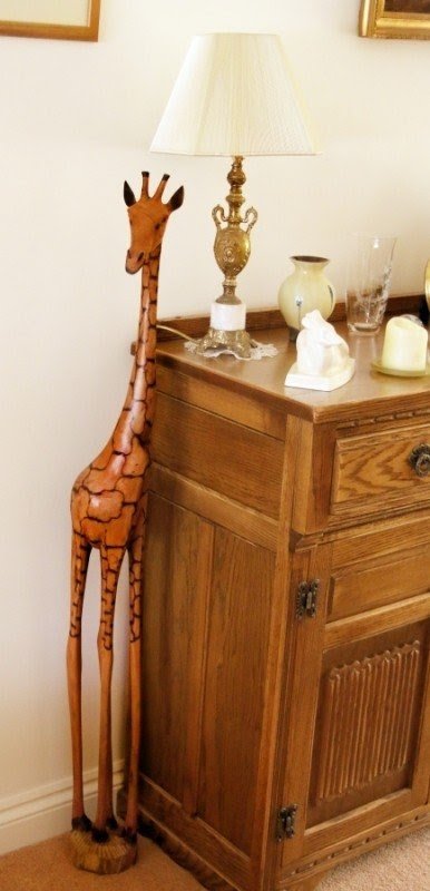 South african wooden giraffe 110cm tall