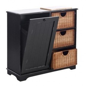 Southern enterprises atg trash bin storage table kitchen cart