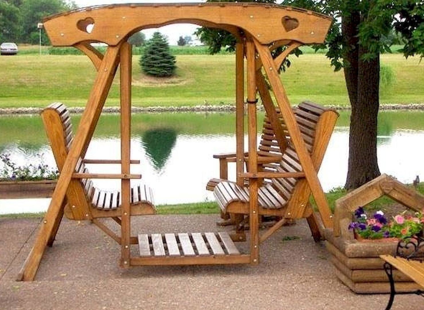 Antique glider swing