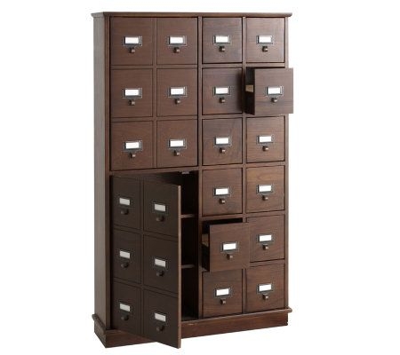 Apothecary inspired cd dvd storage cabinet