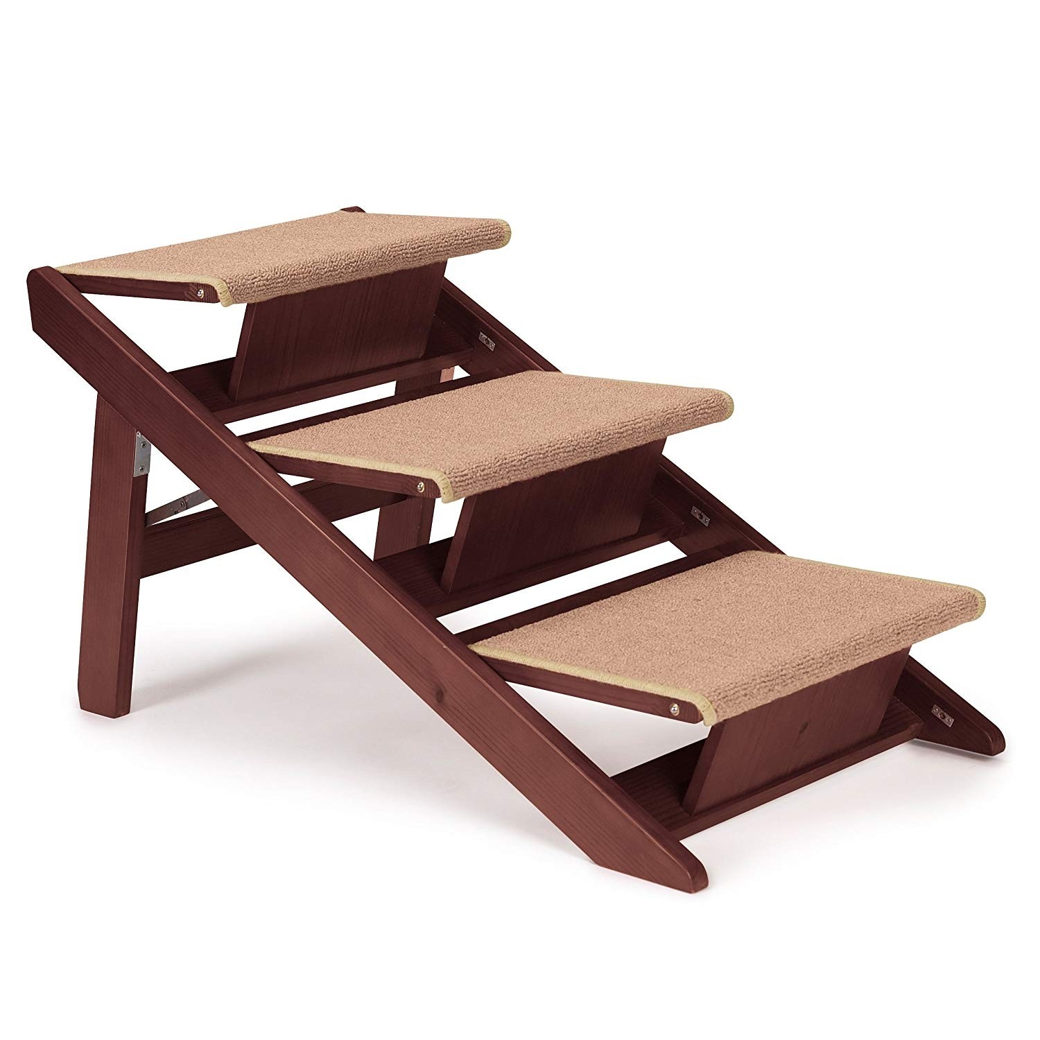 Folding wood ramp steps w carpet