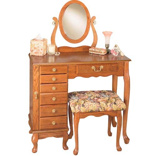 Oak vanity table