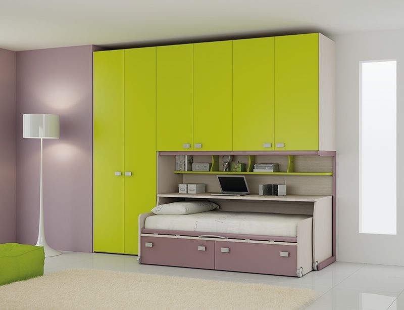 Trundle bed with desk 1