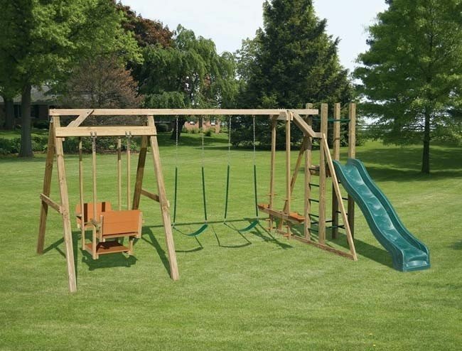 Wooden swing set accessories glider