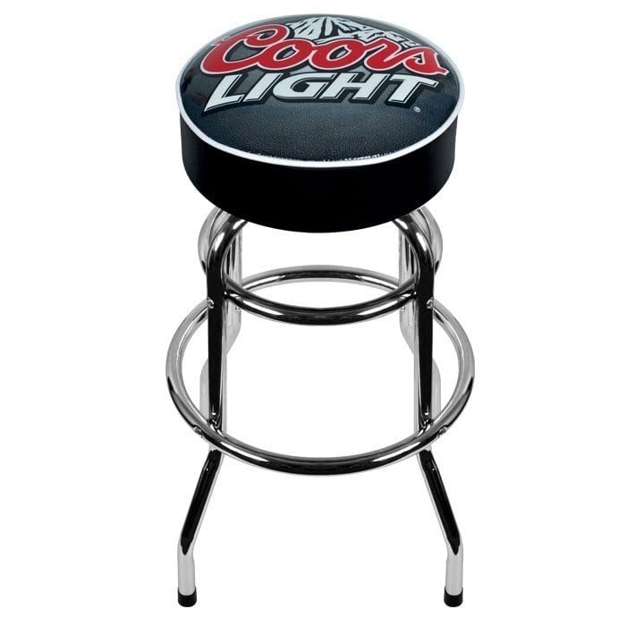 Coors light padded bar stool white trim