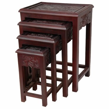 Oriental Furniture 4 Piece Nesting Tables