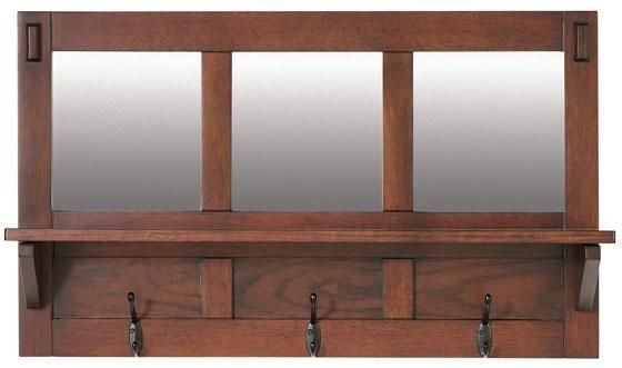 Wall mirror coat rack