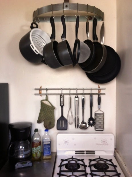 Wall mounted utensil rack to organize and make your cooking
