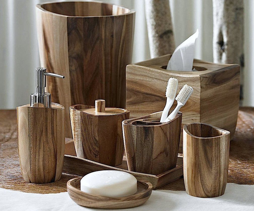 Wood bath accessories 7