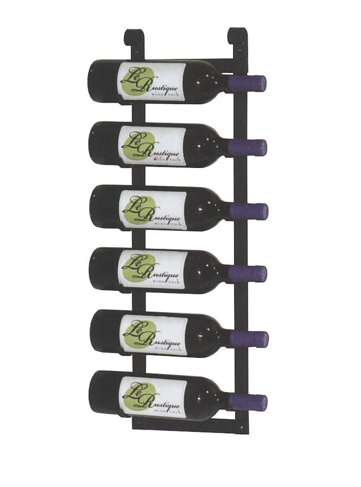 Wood wine bottle holder rack wall mount 6 bottle 3ft