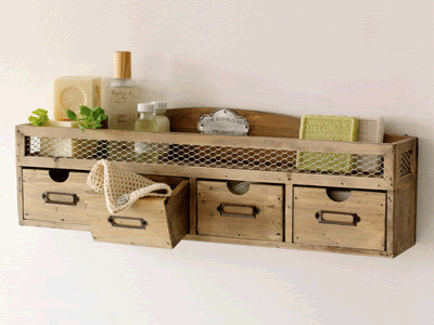 Wooden shelves cabinets wall decor modern bathrooms