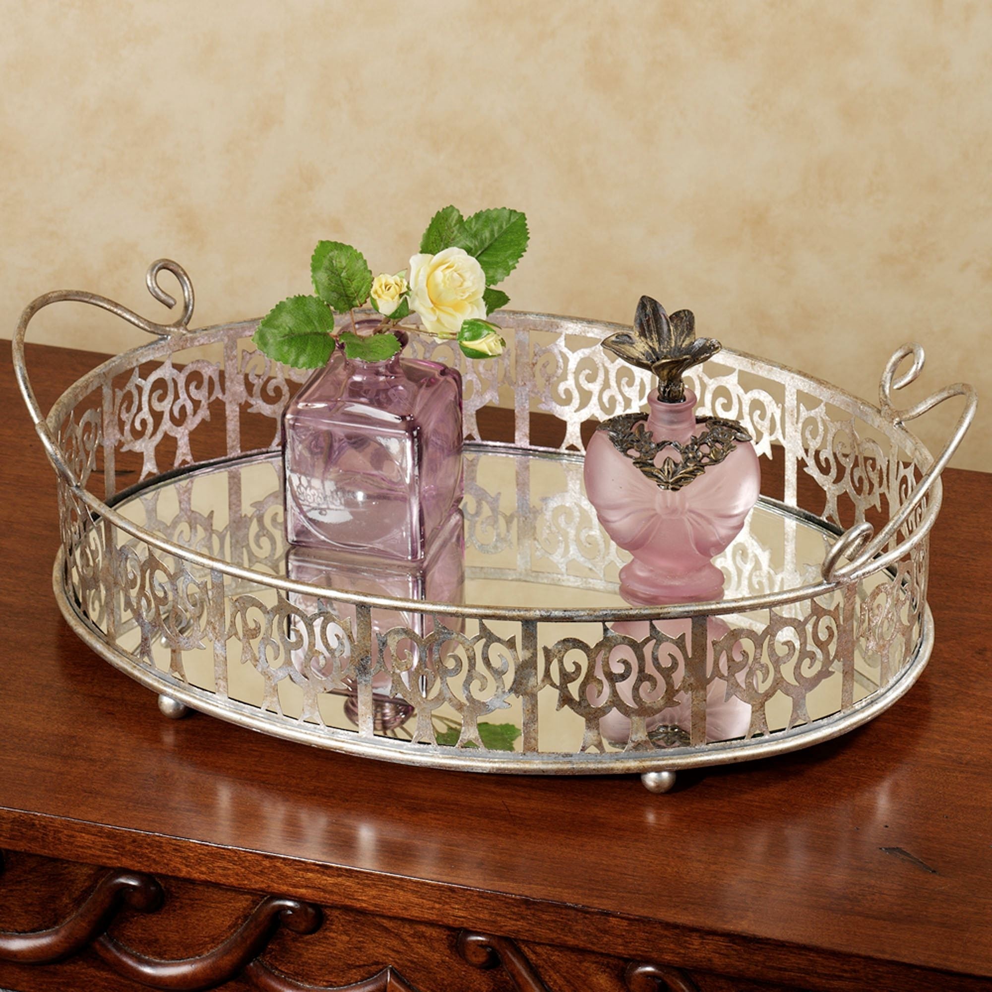 Ballina mirrored vanity tray vanity accessories bath touch of