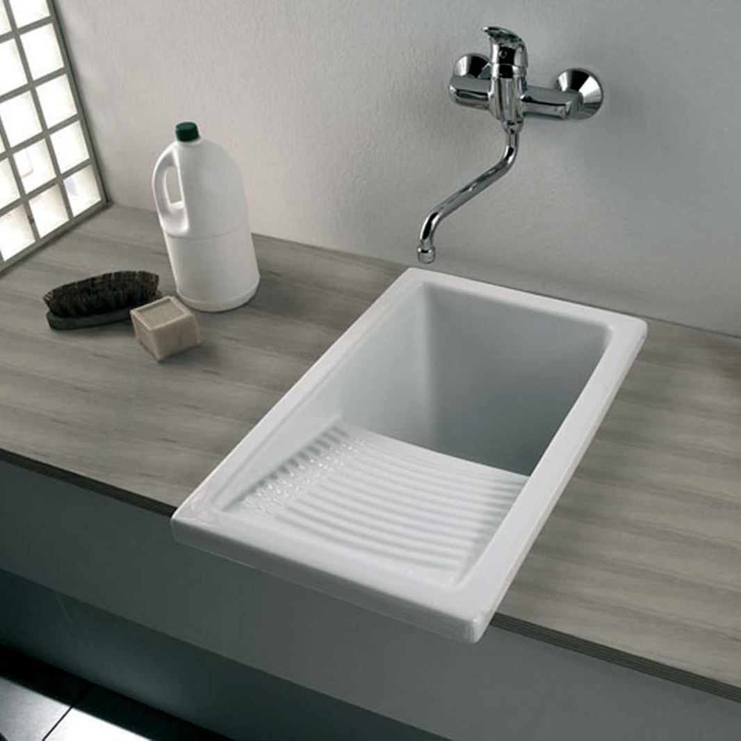 Ceramic laundry sinks