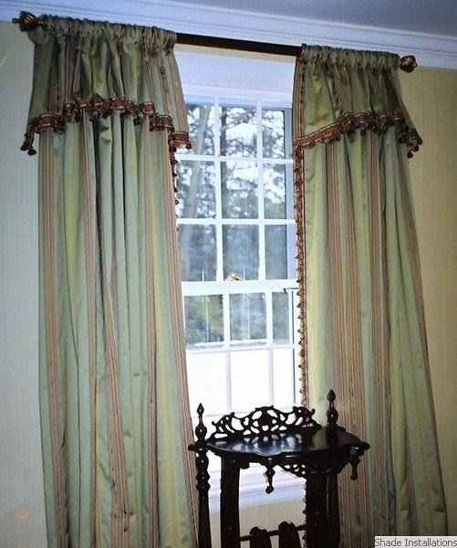 Drapes with attached valance