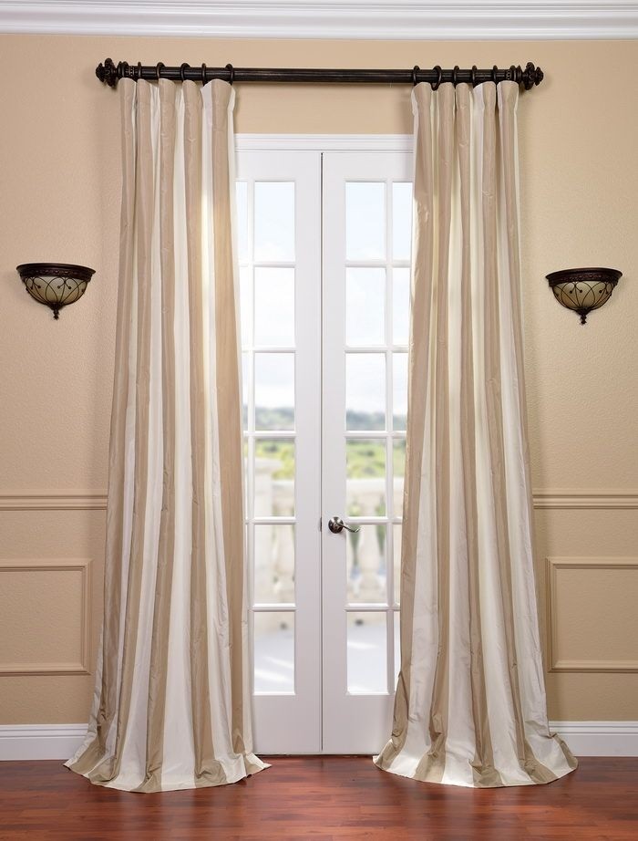 Faux silk taffeta drapes