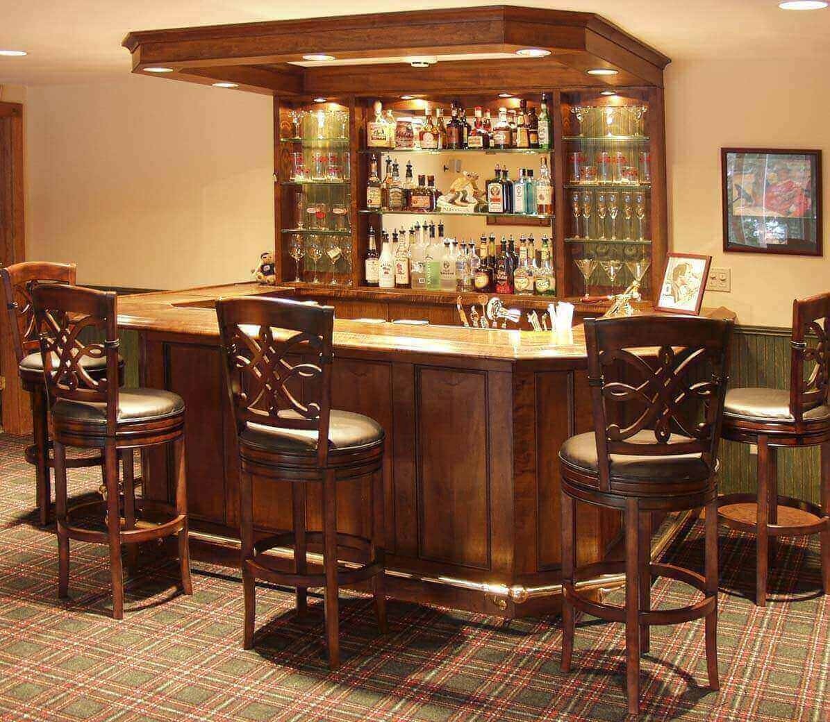 Home bar furniture with fridge 2