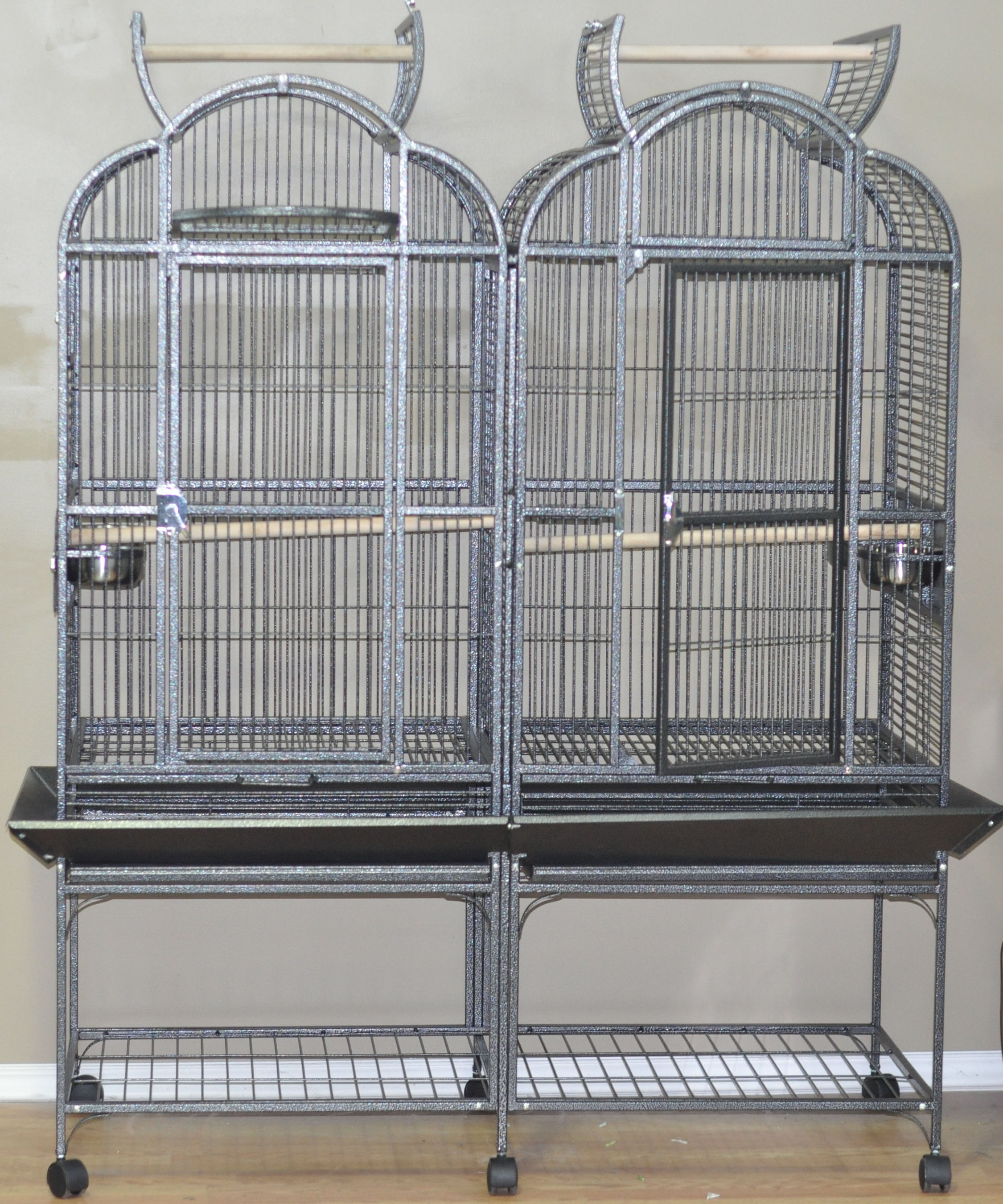 M5123d double bird cage with center divider dimensions 51 x