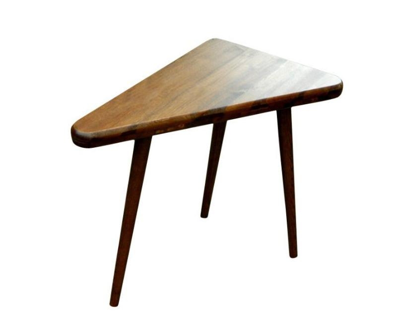 Mid century inspired triangle side table