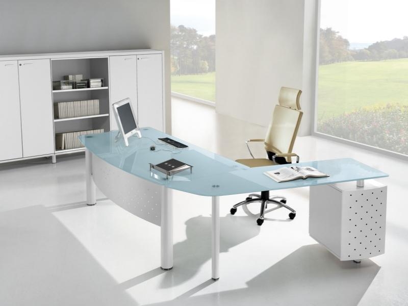 Office desk glass top 1